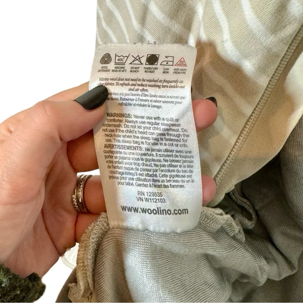 Woolino 4 Season Basic Baby Sleeping Bag Merino Wool Organic Cotton 18-36 months